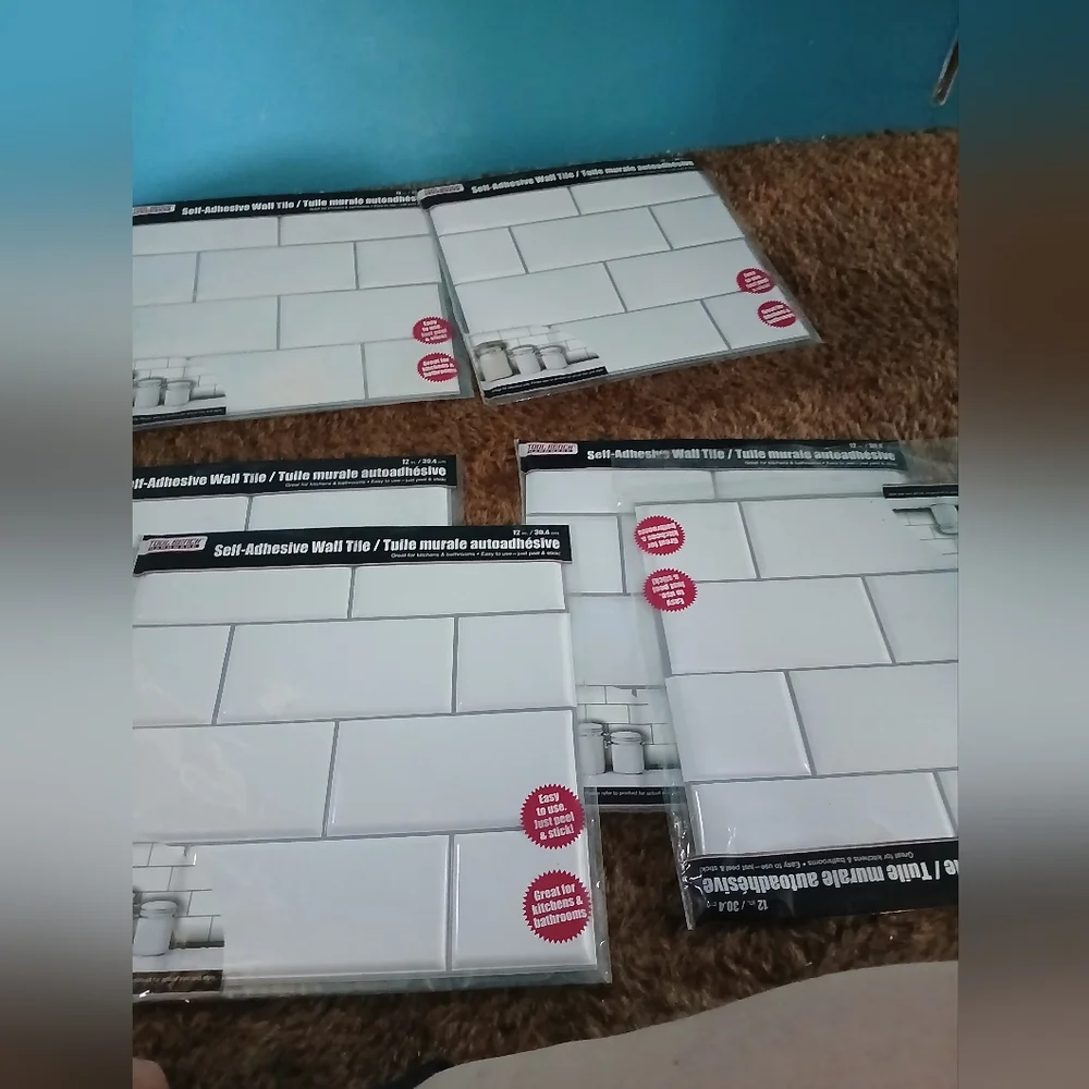 Self-Adhesive White Wall Tile